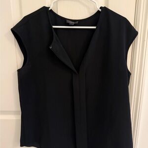 J. Crew Black Cap Sleeve Blouse